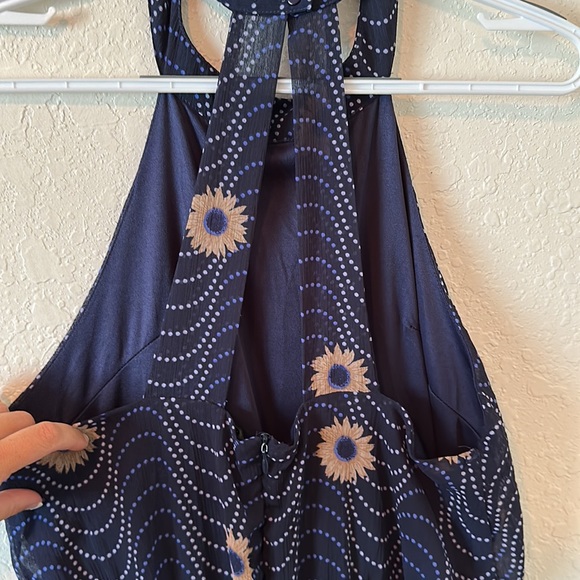 Versona jumpsuit navy blue with sunflowers size 10 - Picture 8 of 8